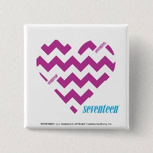 Badge Carré 5 Cm Pourpre 2 de zigzag