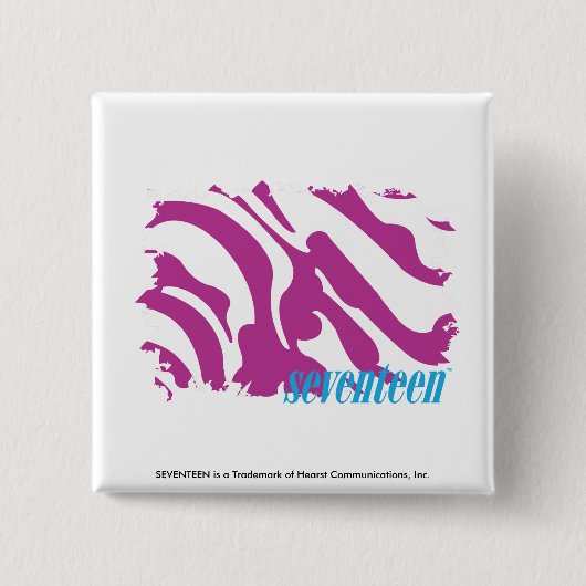 Badge Carré 5 Cm Pourpre 3 de zèbre (Devant)