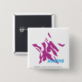 Badge Carré 5 Cm Pourpre 4 de zèbre (Devant & derrière)