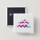 Badge Carré 5 Cm Pourpre de zigzag (Devant & derrière)