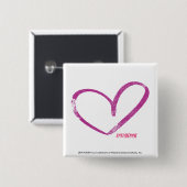 Badge Carré 5 Cm Pourpre d'OpenHeart (Devant & derrière)