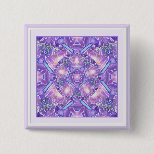 Badge Carré 5 Cm Pourpre W1 (Devant)