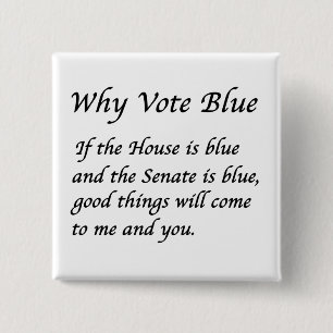 Badge Carré 5 Cm Pourquoi voter bleu en 2026