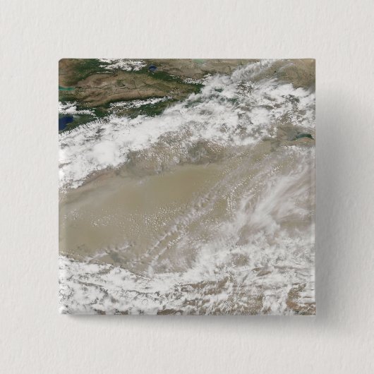Badge Carré 5 Cm Poussière et nuages planaient au-dessus du Taklima (Devant)