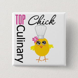 Badge Carré 5 Cm Poussin culinaire supérieur