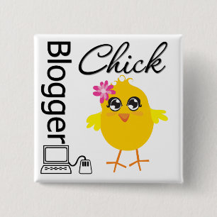 Badge Carré 5 Cm Poussin de Blogger