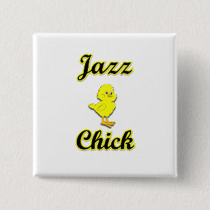Badge Carré 5 Cm Poussin de jazz