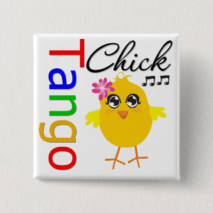 Badge Carré 5 Cm Poussin de tango