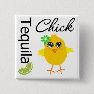 Badge Carré 5 Cm Poussin de tequila
