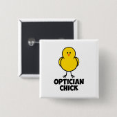 Badge Carré 5 Cm Poussin d'opticien (Devant & derrière)