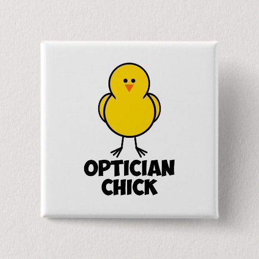 Badge Carré 5 Cm Poussin d'opticien (Devant)