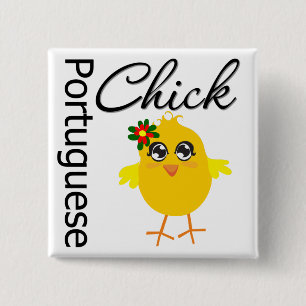 Badge Carré 5 Cm Poussin portugais