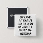 Badge Carré 5 Cm Pouvons-nous admettre (Devant & derrière)