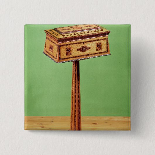 Badge Carré 5 Cm poy de thé de Tunbridge-articles (Devant)