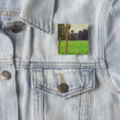 Badge Carré 5 Cm Prairie de La de dans de Claude Monet | Deux (En situation)