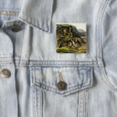 Badge Carré 5 Cm Prairie Wolf (En situation)