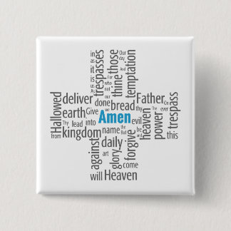 Badge Carré 5 Cm Prayer Word Cloud de seigneur