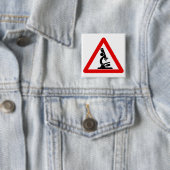 Badge Carré 5 Cm Précaution : LA SCIENCE ! (En situation)