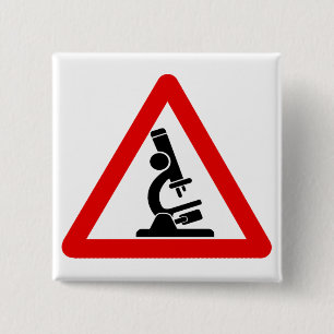 Badge Carré 5 Cm Précaution : LA SCIENCE !