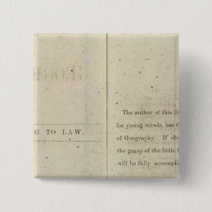 Badge Carré 5 Cm Préface Lecteur géographique pour enfants Dixie