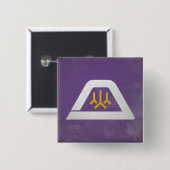 Badge Carré 5 Cm Préfecture de Yamanashi (Devant & derrière)