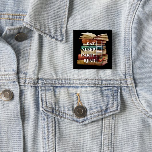Badge Carré 5 Cm Première lecture (En situation)