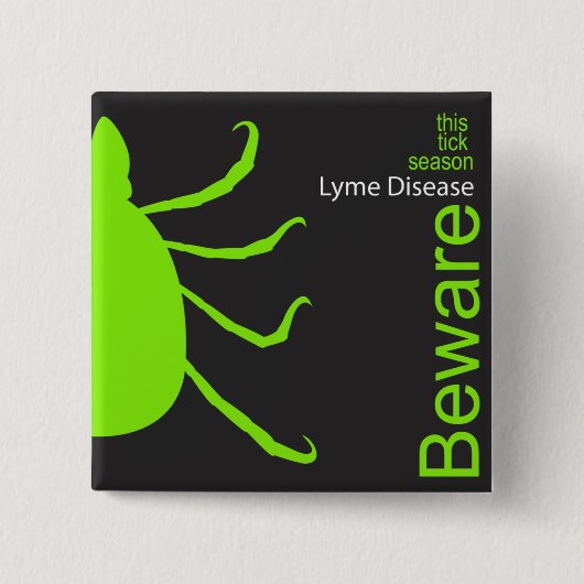 Badge Carré 5 Cm Prenez garde de la goupille (Devant)