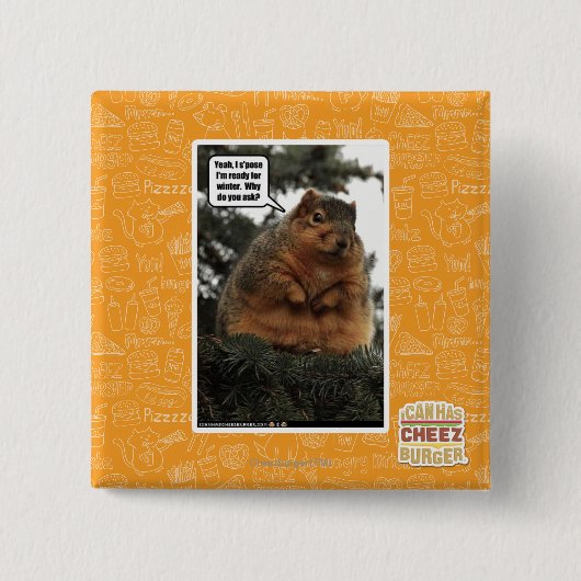 Badge Carré 5 Cm Préparez pour l'hiver (Devant)