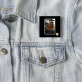 Badge Carré 5 Cm Préparez pour l'hiver (En situation)