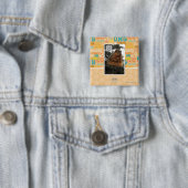 Badge Carré 5 Cm Préparez pour l'hiver (En situation)