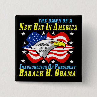 BADGE CARRÉ 5 CM PRÉSIDENT BARACK OBAMA
