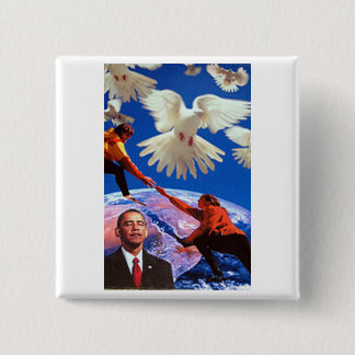 Badge Carré 5 Cm Président de paix