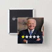 Badge Carré 5 Cm Président Joe Biden Approbation (Devant & derrière)