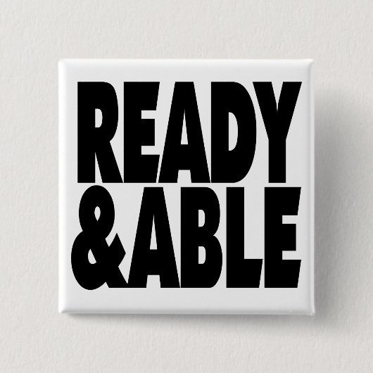 Badge Carré 5 Cm Prêt et capable (Devant)