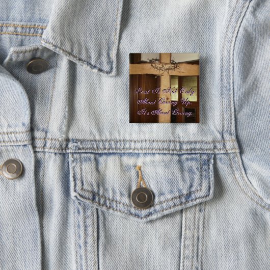 Badge Carré 5 Cm Prêté (En situation)