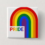 Badge Carré 5 Cm Pride arc-en-ciel (Devant)