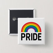 Badge Carré 5 Cm Pride arc-en-ciel (Devant & derrière)