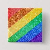 Badge Carré 5 Cm Pride LGBTQA+ arc-en-ciel (Devant)