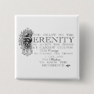 Badge Carré 5 Cm Prière de sérénité