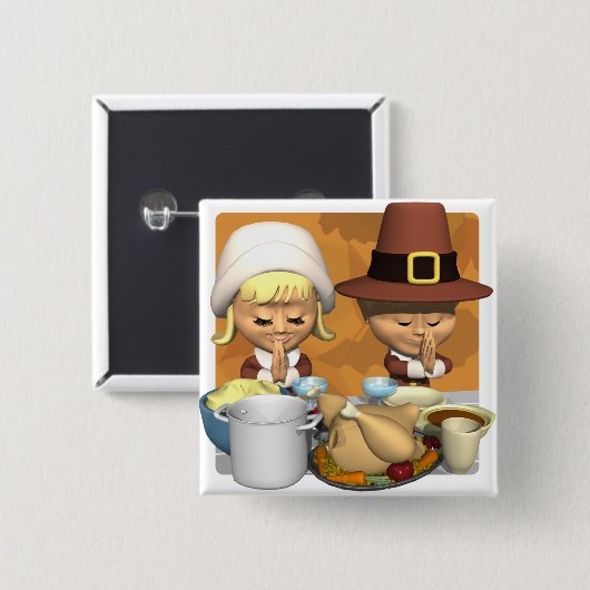 Badge Carré 5 Cm Prière du pèlerin (Devant & derrière)