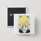 Badge Carré 5 Cm Prières - Bouton Carré (Devant & derrière)