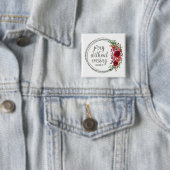 Badge Carré 5 Cm Priez sans cesser (En situation)