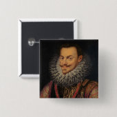 Badge Carré 5 Cm Prince de Philip William d'orange (Devant & derrière)