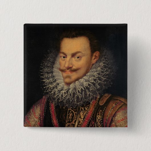 Badge Carré 5 Cm Prince de Philip William d'orange (Devant)