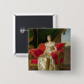 Badge Carré 5 Cm Princesse Borghese, 1808 de Marie Pauline (Devant & derrière)