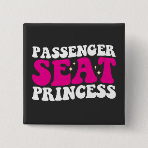 Badge Carré 5 Cm Princesse de la fille du siège passager Voiture Gr