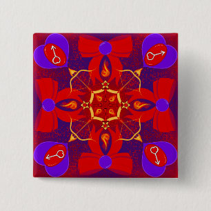 Badge Carré 5 Cm Princesse de Mars