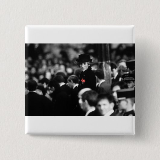 Badge Carré 5 Cm Princesse Diana - Poppy (Devant)