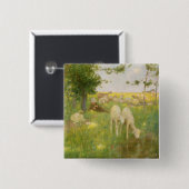 Badge Carré 5 Cm Printemps (Devant & derrière)