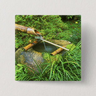 Badge Carré 5 Cm Printemps pour la cérémonie du thé, temple Sanzen-